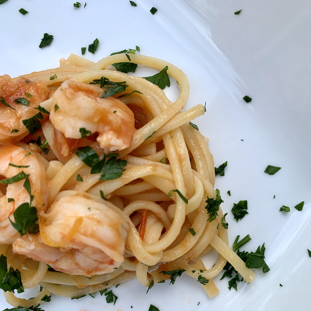 Prawn bavette pasta recipe-image